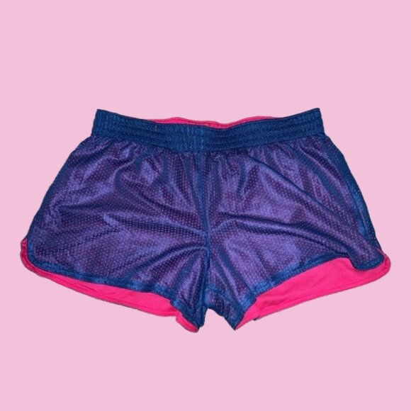 Reversible Pink and Blue Athletic Shorts - Picture 1 of 5